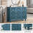 Accent Cabinet With 3 Doors, Storage Cabinet With Solid Wood Legs And Adjustable Shelves, Sideboard Buffet For Living Room, Entryway, Dining Room, Bedroom, Blue-1724973811