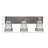 Eurig 3 Light Bath Bar Shown In Graphite Finish With 5" Square Pewter Art Glass