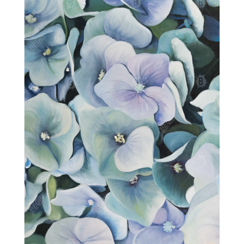 Hydrangea Plant - Hyperrealist Livingroom Canvas for Home Decor