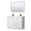 Meuble-lavabo double autoportant 48 po avec plateau en quartz et miroir Avery-98211099-98211100-98211105