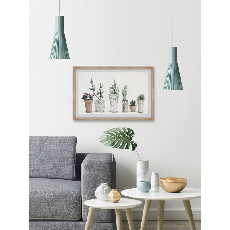 «Vases de plantes décoratives», reproduction encadrée, H 8 po x l 12 po x P 1,5 po