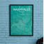 Nashville City Map 1 Piece Wall Art-606304008