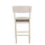 Chaises de salle à manger rembourrées à hauteur de comptoir 2 pièces, finition gris craie, pieds à dossier évasé, siège de style contemporain pour chaise de chambre, dossier, conception courbée-1127951440-1127951454
