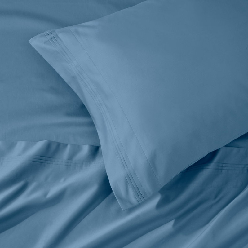 Ensemble de draps en coton égyptien luxueux de couleur unie à densité de tissage de 1000 fils avec poches profondes Simba