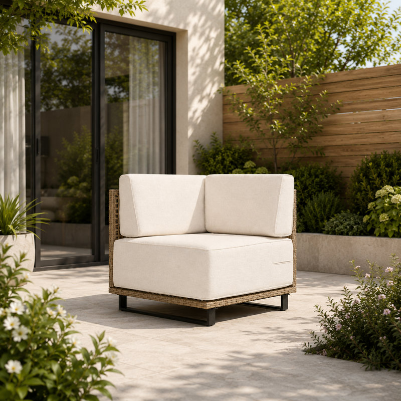 Canapé modulaire de coin pour patio