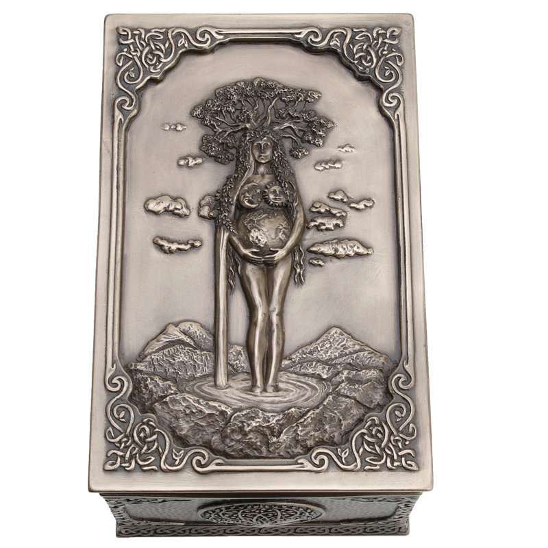 6.1 Trinket Box Bronze Poly Resin