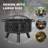 Patio 30 in. Round Steel Fire Pit