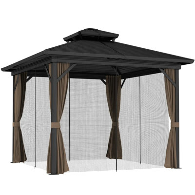 Durable Metal Canopies & Gazebos With Frame, Modern Hardtop Design For Outdoor Entertaining