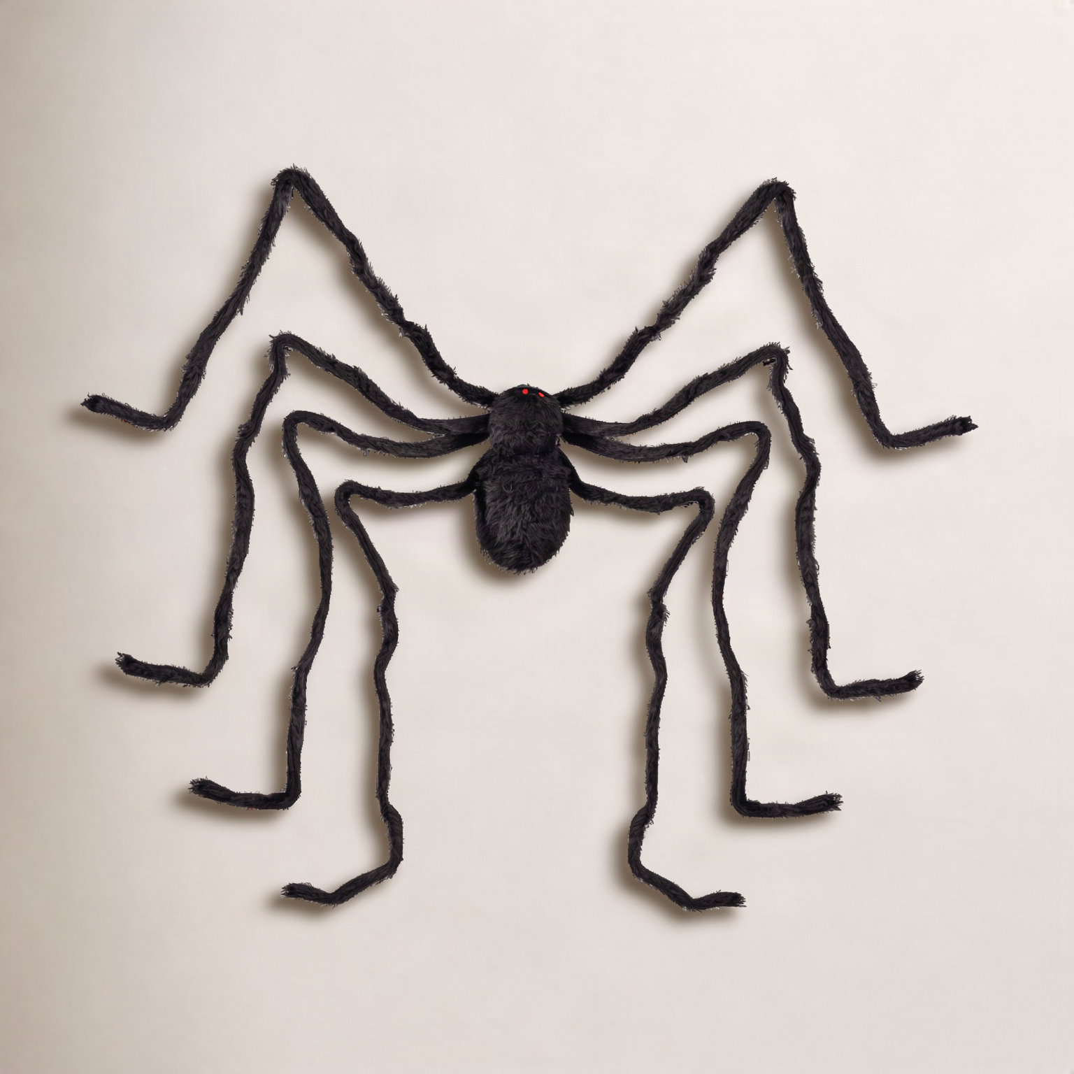 90in Fabric Black Spider With Adjustable Legs