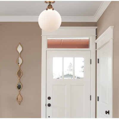 Alphonsa Glass Semi Flush Mount