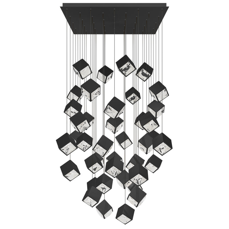 Ice Cube Square 41 - Light Pendant, Black