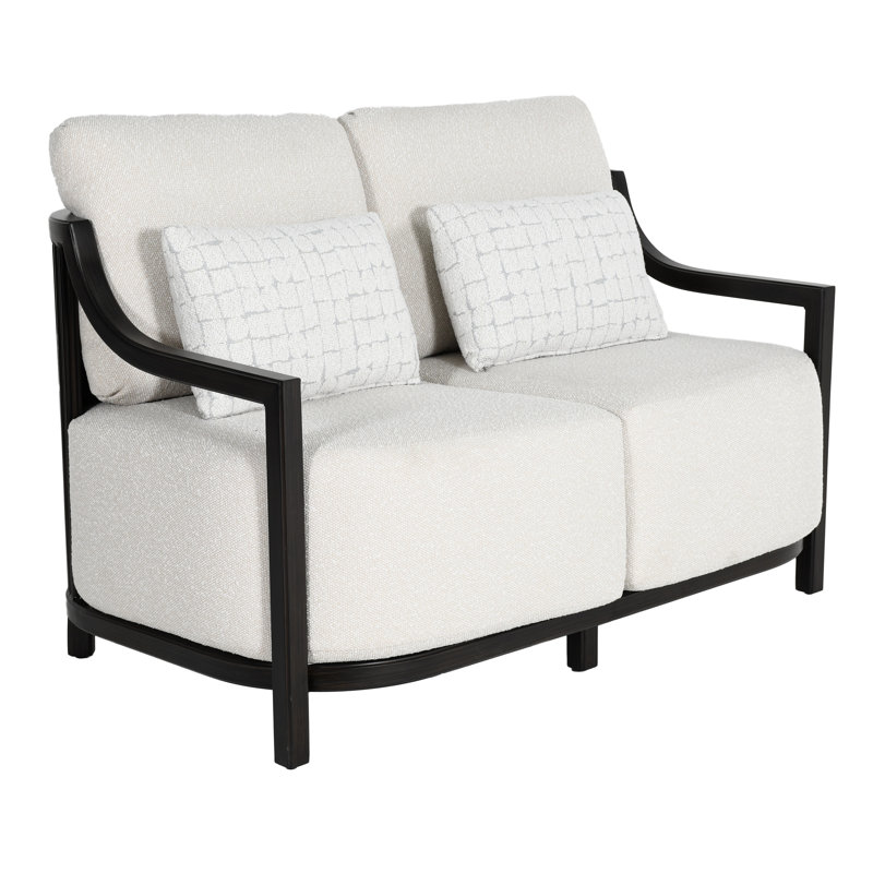Samara Cushioned Loveseat w/Two Accent Pillows