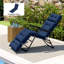 Coussin de chaise longue, coussin de chaise longue épais, bleu marine