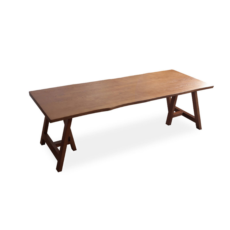 Table de salle à manger en bois massif Minimalist: plateau très long et base simple, H 29,53 po x L 86,61 po x l 31,50 po