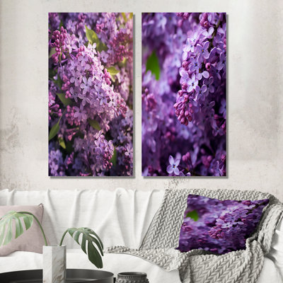 «Mauve lilas parfumée», 2 pièces sur toile