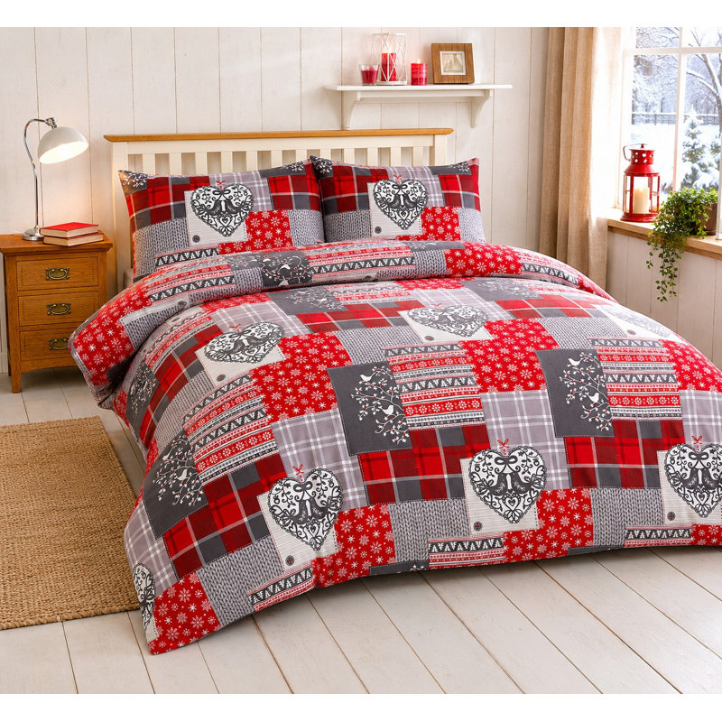 Antravion Cotton Patchwork Bedding with Pillowcases Included, Single Duvet Cover Set + 1 Standard Sham