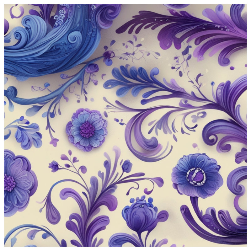 Couvertures mauves à motif floral, 50 po L x 60 po H