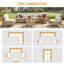 Ensemble de conversation 7 pièces, ensemble de conversation modulaire en osier pour l'extérieur avec coussin plus épais et table basse en verre trempé pour la cour