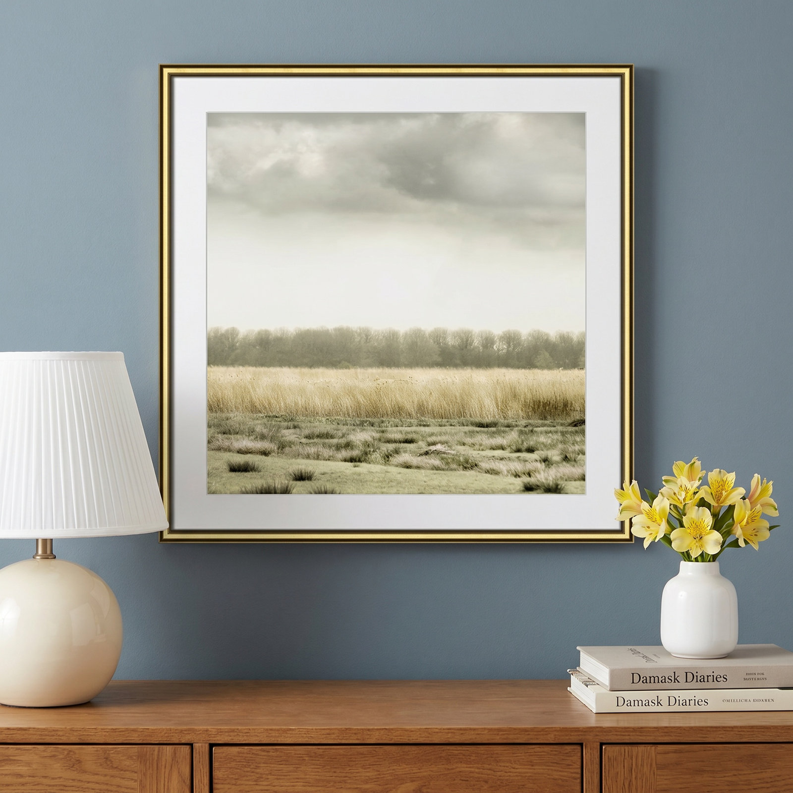 Henri "Meadowland" Print by Danita Delimont, Gold, 17" H x 17" W 