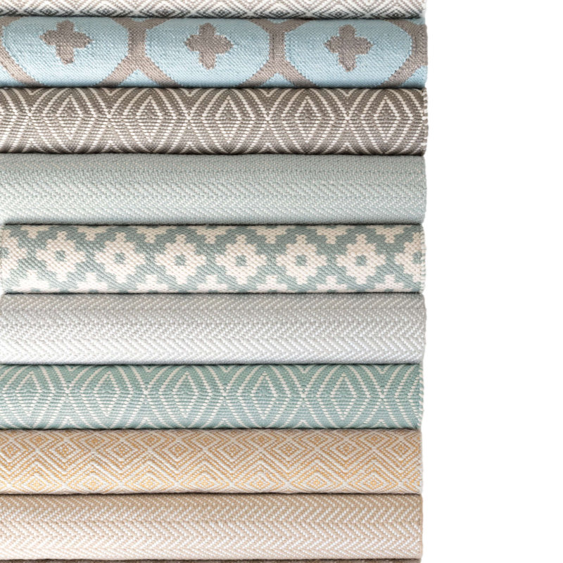 Pearl Herringbone Handwoven Indoor/Outdoor Rug, Rectangle 3' x 5', Pearl Gray/White