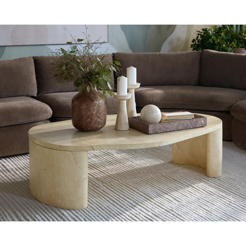 Vase Elys - aspect marbre - Moka