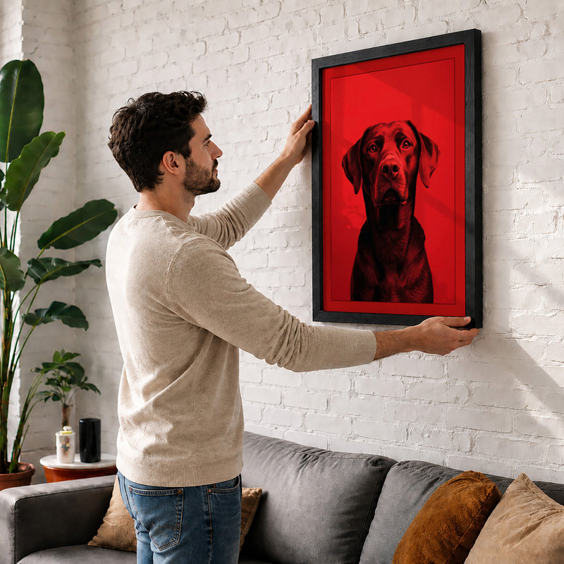 Steady Gaze Modern - Framed Print, A4 - 29.7 x 21.0 cm, White
