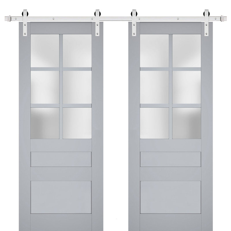 Porte de grange Veregio, 60 po x 80 po, Gris