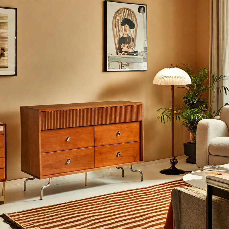 Elegant Light Luxury Accent Cabinet Accent Chest, Brown