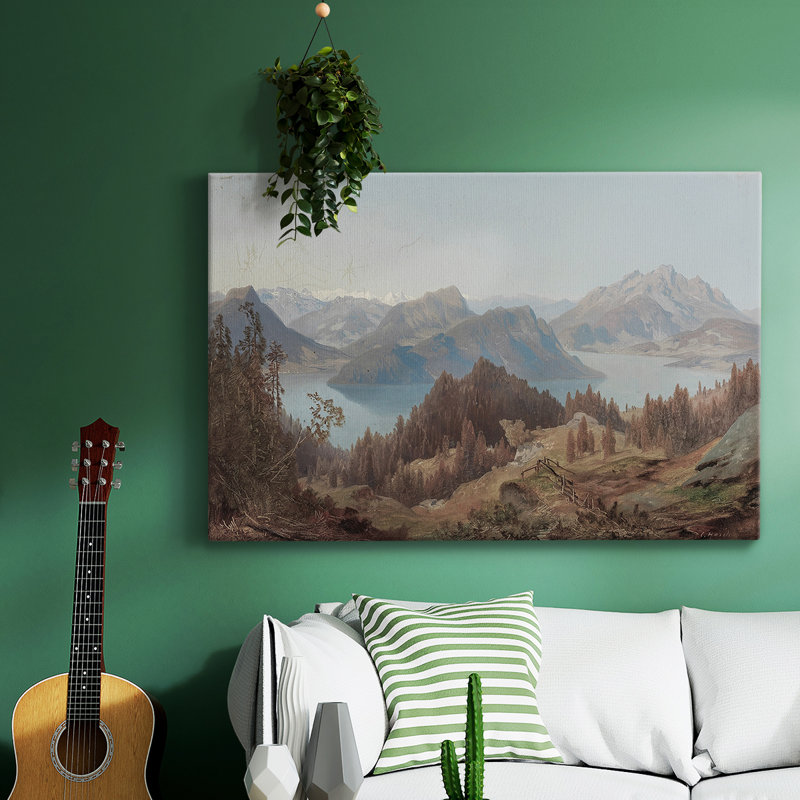 Paysage rétro-Dxx - reproduction sur toile tendue, H 9 po x l 13 po