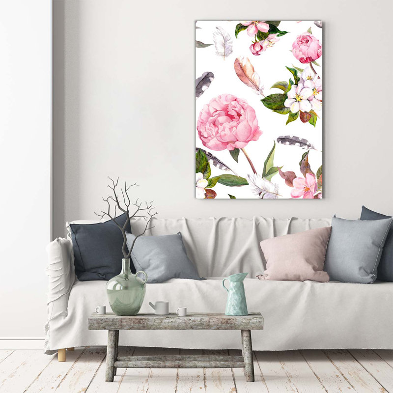 Floral Pattern - Wrapped Canvas Print