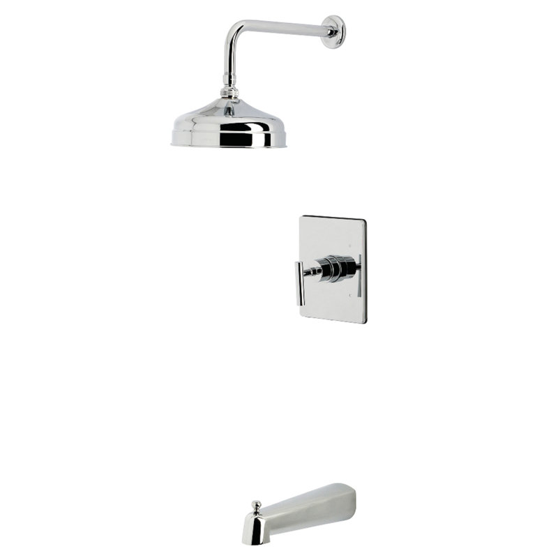 Kingston Brass Manhattan Single-Handle Pressure Balanced Tub And Shower Faucet, Polished Chrome