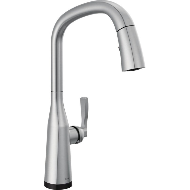 Robinet de cuisine à poignée simple Stryke avec technologie Touch2O et accessoires, Acier arctique