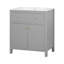 Meuble-lavabo moderne 30 po gris