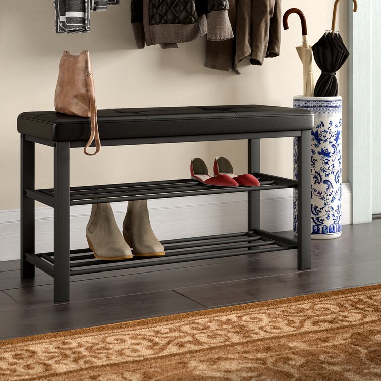 Simplify Black Entryway Bench with Shoe Storage | Michaels