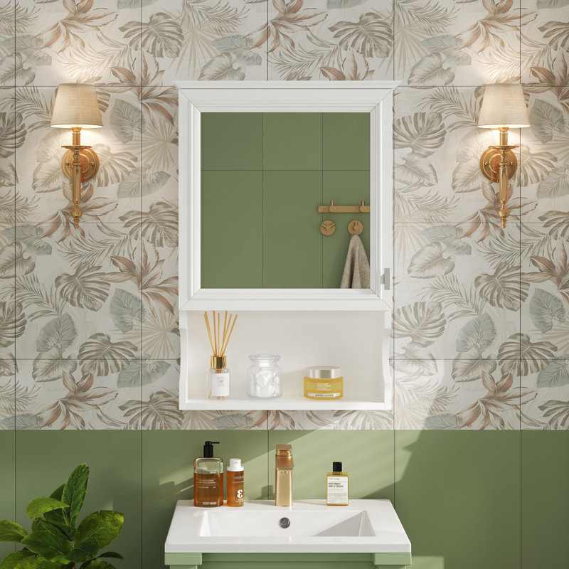 Armoire de rangement murale avec miroir et armoire à pharmacie murale