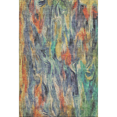 Premium Machine Washable Mayfield AMF2269 Abstract Rug