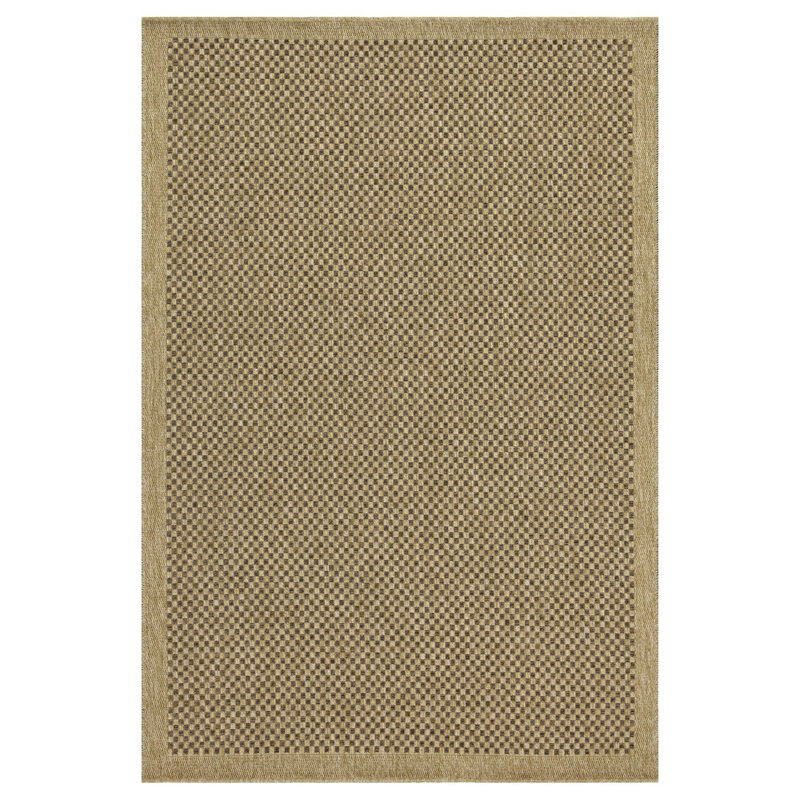 Jute/Mocha 5 Ft. 3 In. X 7 Ft. 3 In. Indoor/Outdoor Area Rug, Rectangle 5'3" x 7'3"