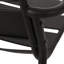 Élégant bistro en fer noir mat avec plateau de table pour l'extérieur