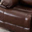 Causeuse inclinable de luxe en cuir véritable avec porte-gobelets et console de rangement Periheli-348438996