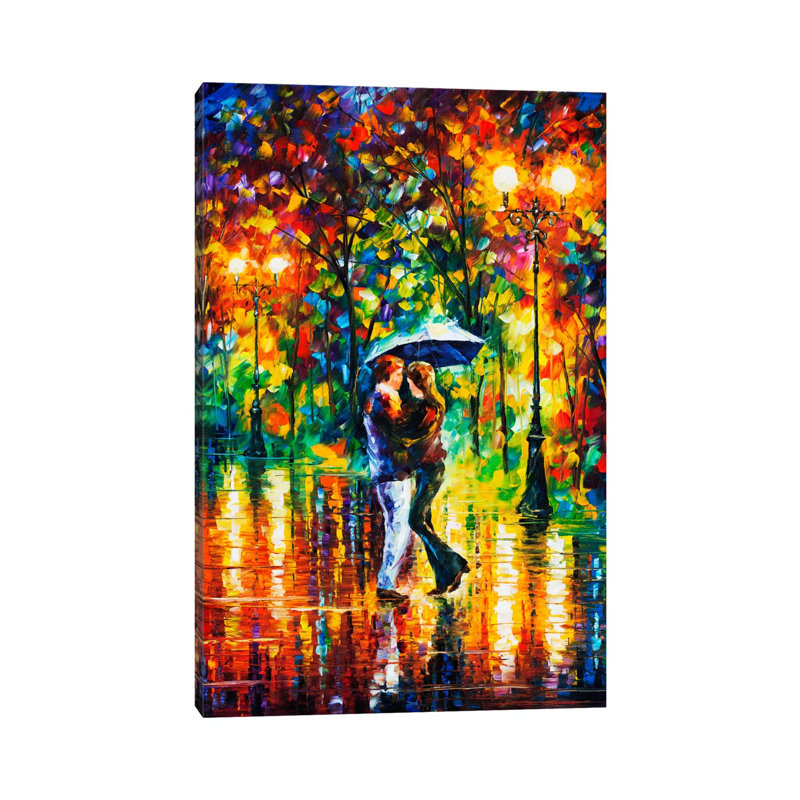 Rainy Dance II by Leonid Afremov - Painting on Canvas, 101.6 cm H x 66.04 cm W x 1.91 cm D, Wrapped Canvas