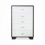 Commode 5 tiroirs blanche et espresso-1042564708