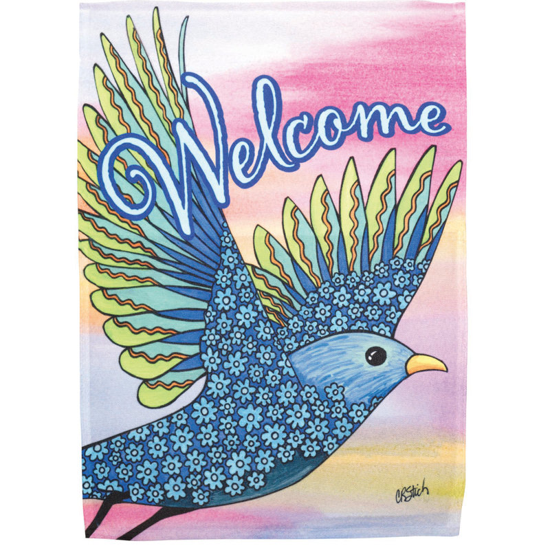 Drapeau de jardin en polyester 18 po x 13 po Donko