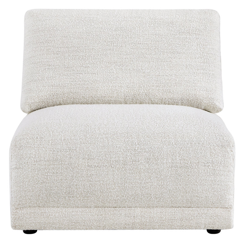 Fauteuil d'appoint rembourré Bodhild Boucle, Perle 100% polyester