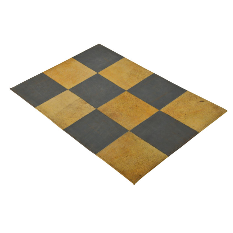 Tapis jaune et gris Juliana