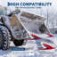 Lot de 2 protections de bord de godet de tracteur robustes en acier – Protection boulonnée pour chargeuse compacte, idéale pour l'entretien de la neige, du gravier et des allées – Rouge-333410356-333410362