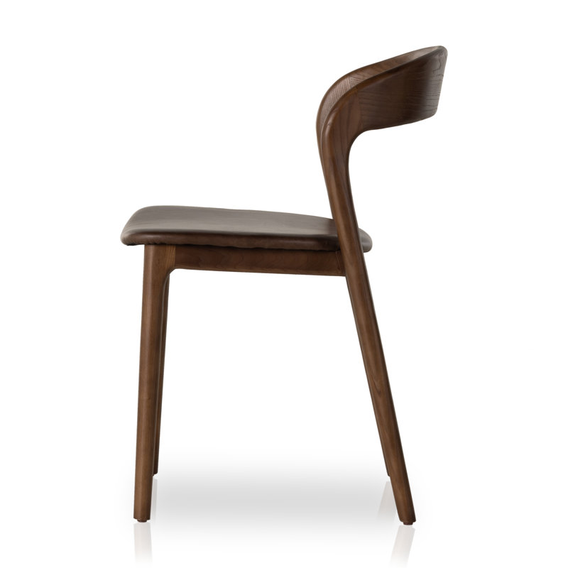 Amare Upholstered Dining Chair, Sonoma Coco Top Grain Leather / Walnut