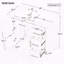 Meuble-lavabo 36 po en bois massif avec lavabo, armoire avec deux portes et trois tiroirs