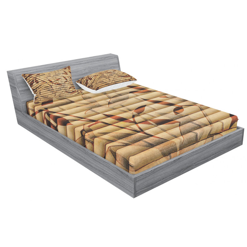 Microfiber Sheet Set, Queen Sheet Set with Fitted Sheet, Wood