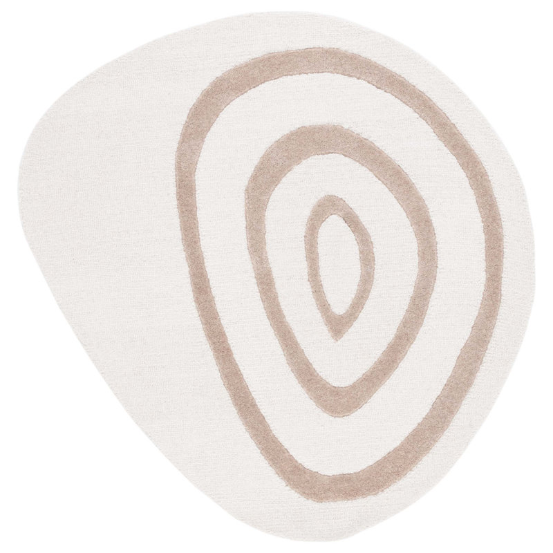 Tapis en coton touffeté à la main Novelty, Nouveauté 4 pi x 4 pi