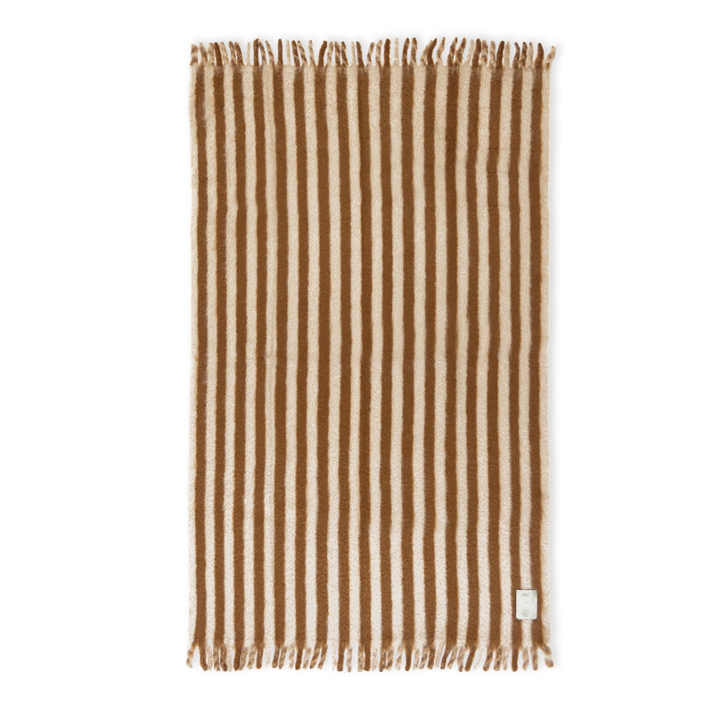 Hand Woven Blanket, Brown/Beige